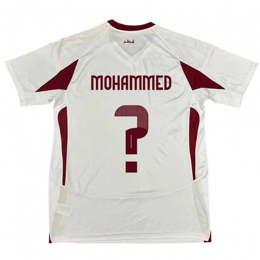 Danxen Heren Qatar Ali Mohammed #0 Wit Uitshirt Uittenue 24-26 T-Shirt