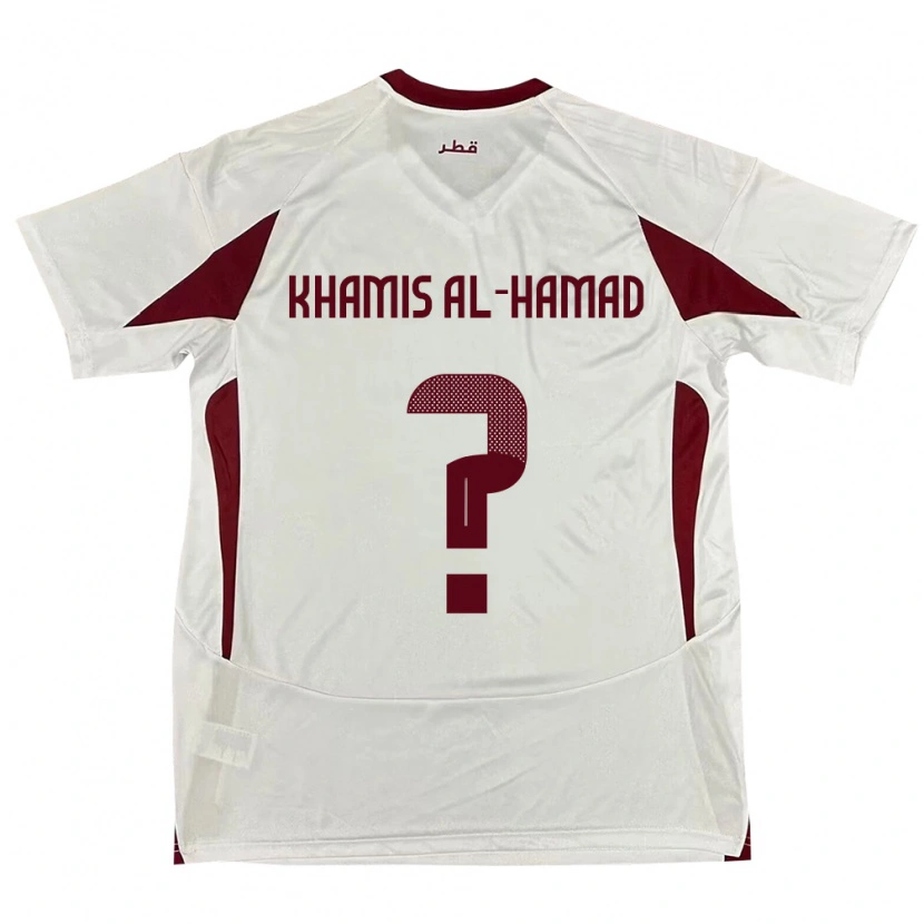 Danxen Heren Qatar Saoud Khamis Al-Hamad #0 Wit Uitshirt Uittenue 24-26 T-Shirt