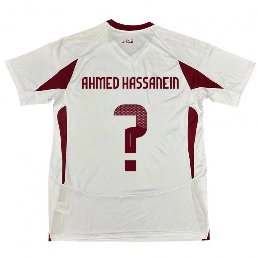 Danxen Heren Qatar Seifeldin Ahmed Hassanein #0 Wit Uitshirt Uittenue 24-26 T-Shirt