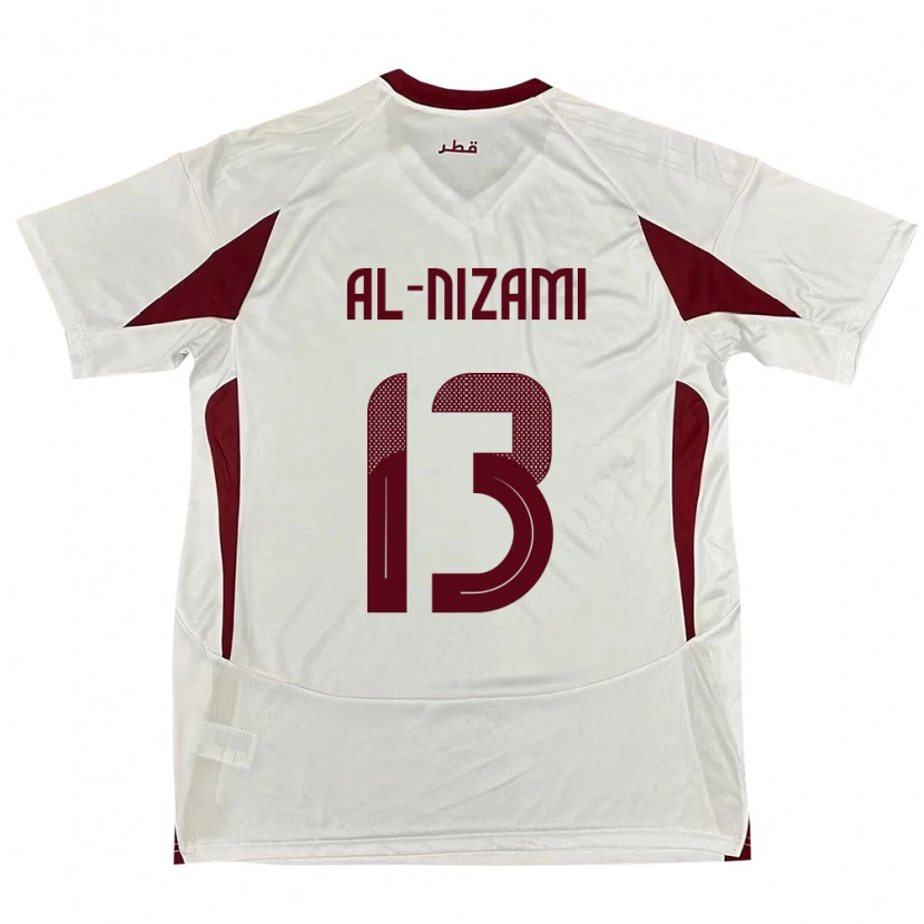 Danxen Heren Qatar Yousef Mohammad Al-Nizami #13 Wit Uitshirt Uittenue 24-26 T-Shirt