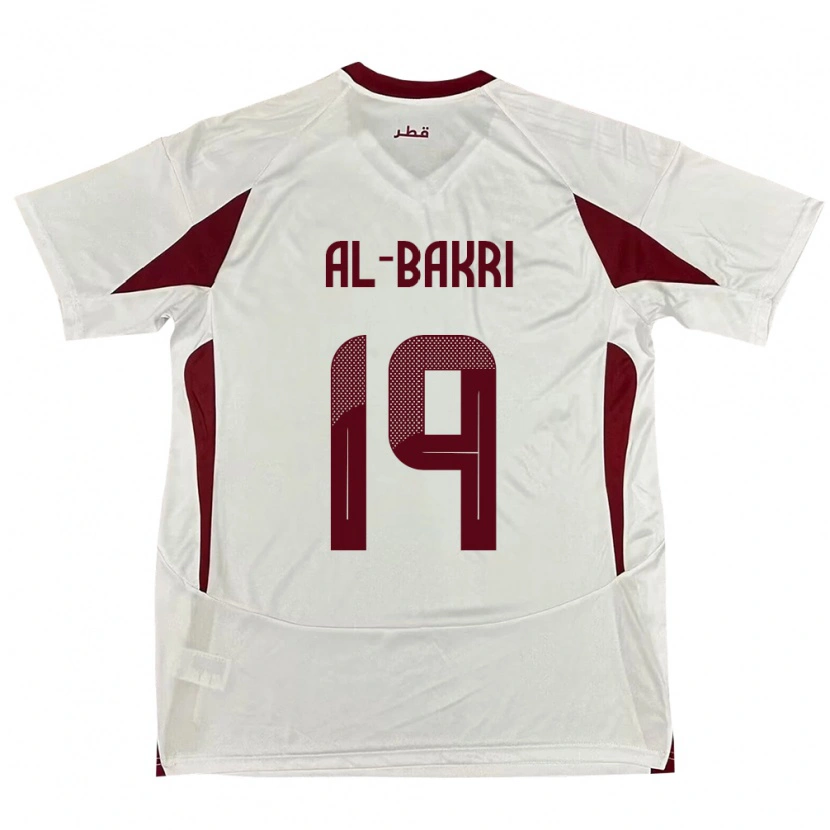 Danxen Heren Qatar Abdulaziz Al-Bakri #19 Wit Uitshirt Uittenue 24-26 T-Shirt