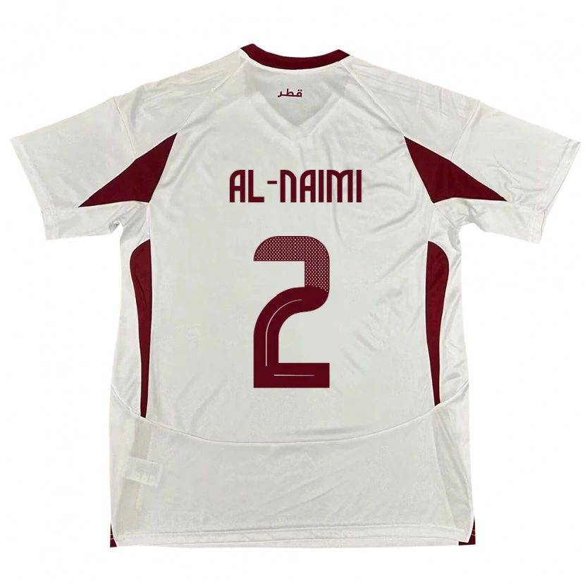 Danxen Heren Qatar Amna Al Naimi #2 Wit Uitshirt Uittenue 24-26 T-Shirt