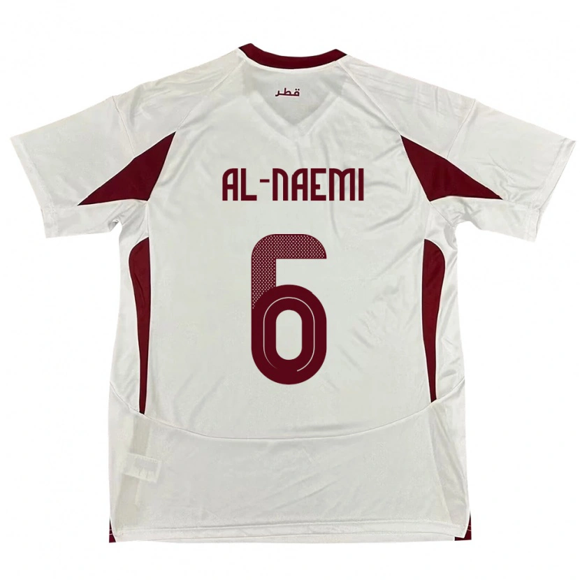 Danxen Heren Qatar Reem Al Naemi #6 Wit Uitshirt Uittenue 24-26 T-Shirt