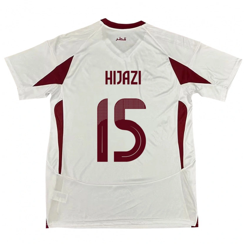 Danxen Heren Qatar Asalet Hijazi #15 Wit Uitshirt Uittenue 24-26 T-Shirt
