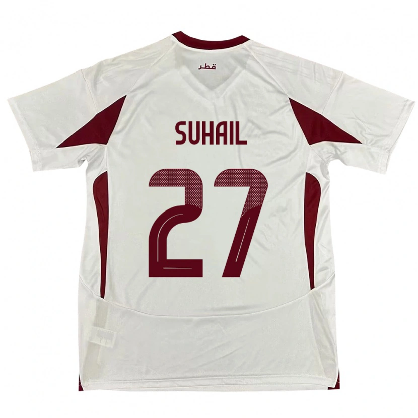 Danxen Heren Qatar Ahmed Suhail #27 Wit Uitshirt Uittenue 24-26 T-Shirt