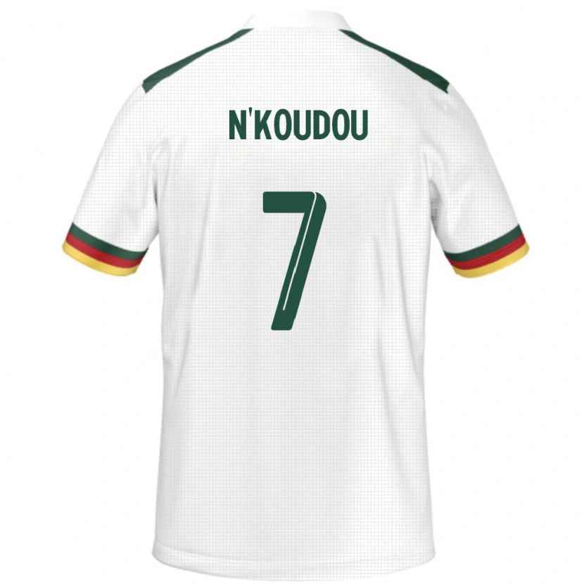 Danxen Heren Kameroen Georges-Kevin N'koudou #7 Wit Uitshirt Uittenue 24-26 T-Shirt