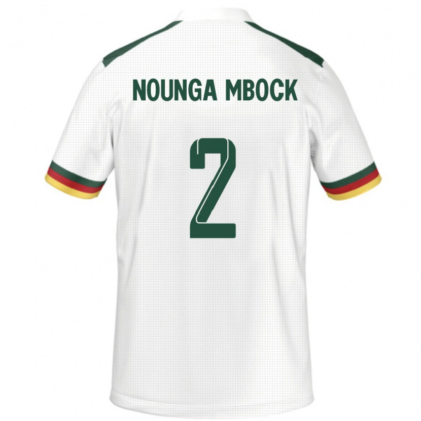 Danxen Heren Kameroen Eiffrel Hernandez Nounga Mbock #2 Wit Uitshirt Uittenue 24-26 T-Shirt