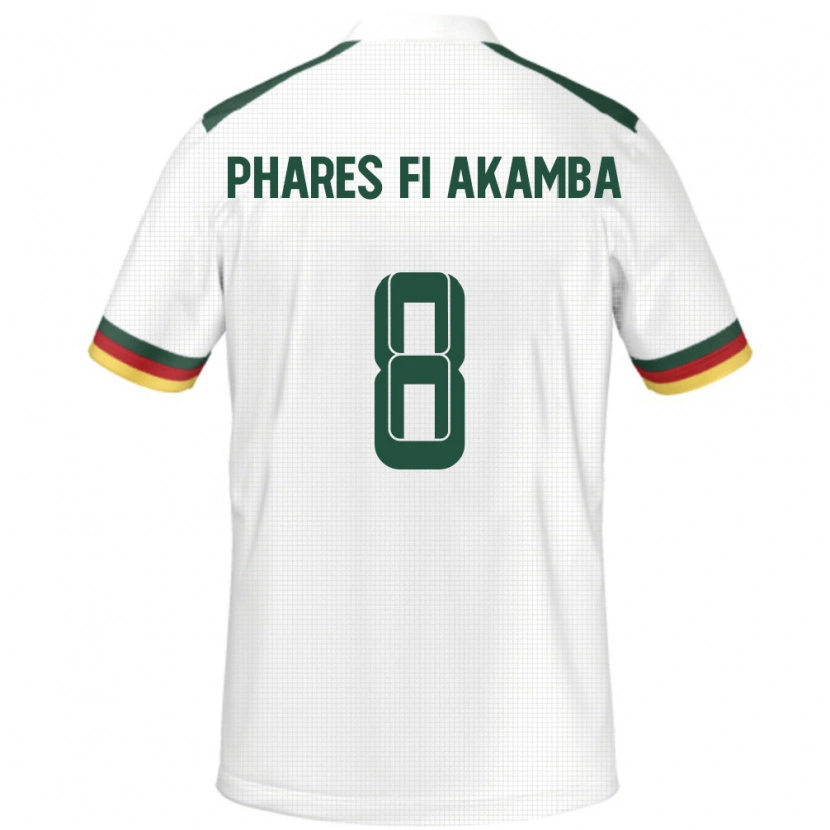 Danxen Heren Kameroen Collins Phares Fi Akamba #8 Wit Uitshirt Uittenue 24-26 T-Shirt