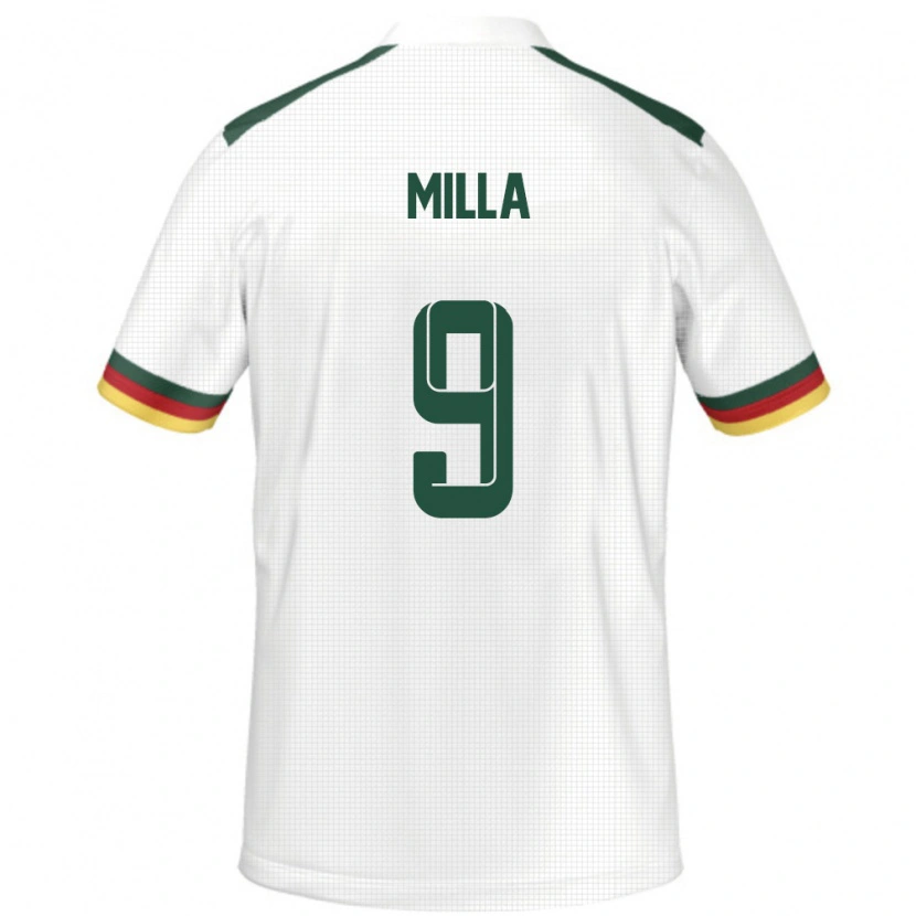 Danxen Heren Kameroen Kevin-Prince Milla #9 Wit Uitshirt Uittenue 24-26 T-Shirt