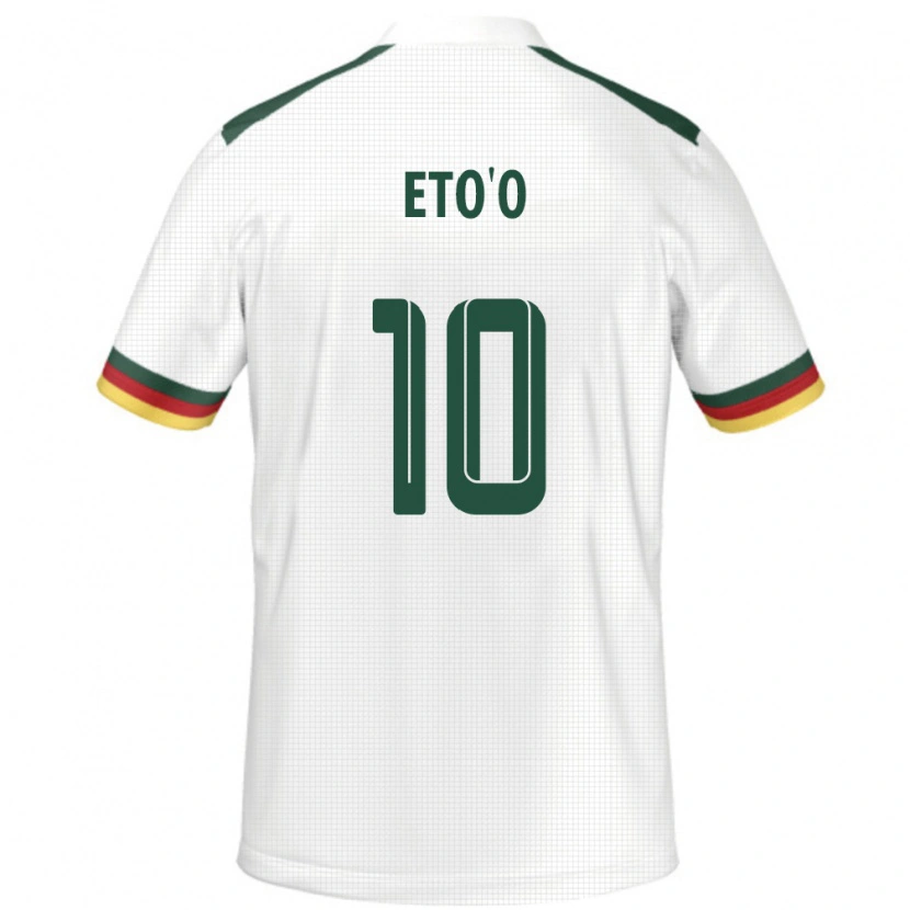 Danxen Heren Kameroen Etienne Eto'o #10 Wit Uitshirt Uittenue 24-26 T-Shirt