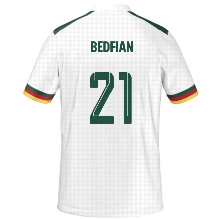 Danxen Heren Kameroen Wilfried Bedfian #21 Wit Uitshirt Uittenue 24-26 T-Shirt