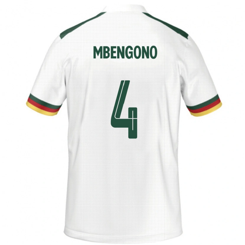 Danxen Heren Kameroen Catherine Mbengono #4 Wit Uitshirt Uittenue 24-26 T-Shirt