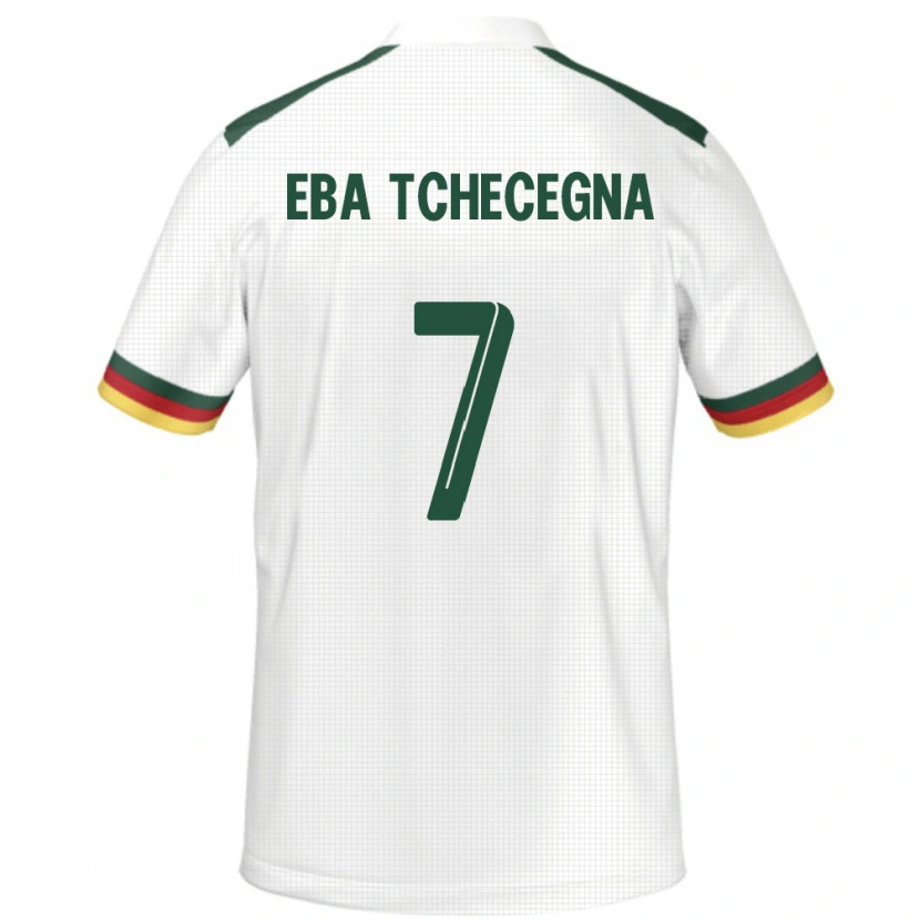 Danxen Heren Kameroen Arnold Eba Tchecegna #7 Wit Uitshirt Uittenue 24-26 T-Shirt