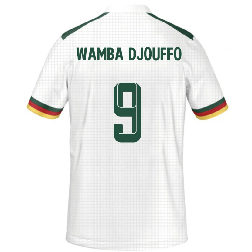Danxen Heren Kameroen Leonel Wamba Djouffo #9 Wit Uitshirt Uittenue 24-26 T-Shirt
