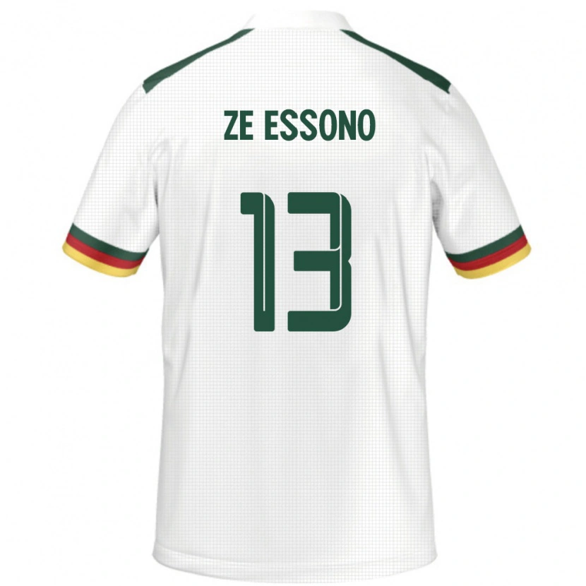 Danxen Heren Kameroen Severin Ze Essono #13 Wit Uitshirt Uittenue 24-26 T-Shirt