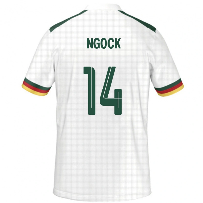 Danxen Heren Kameroen Monique Ngock #14 Wit Uitshirt Uittenue 24-26 T-Shirt