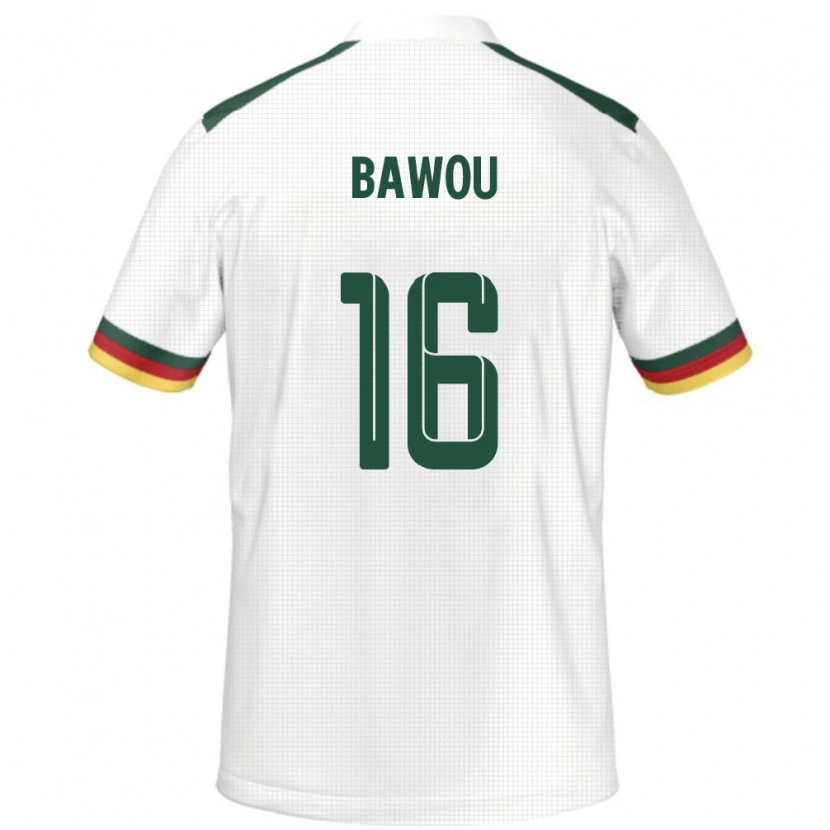 Danxen Heren Kameroen Ange Bawou #16 Wit Uitshirt Uittenue 24-26 T-Shirt