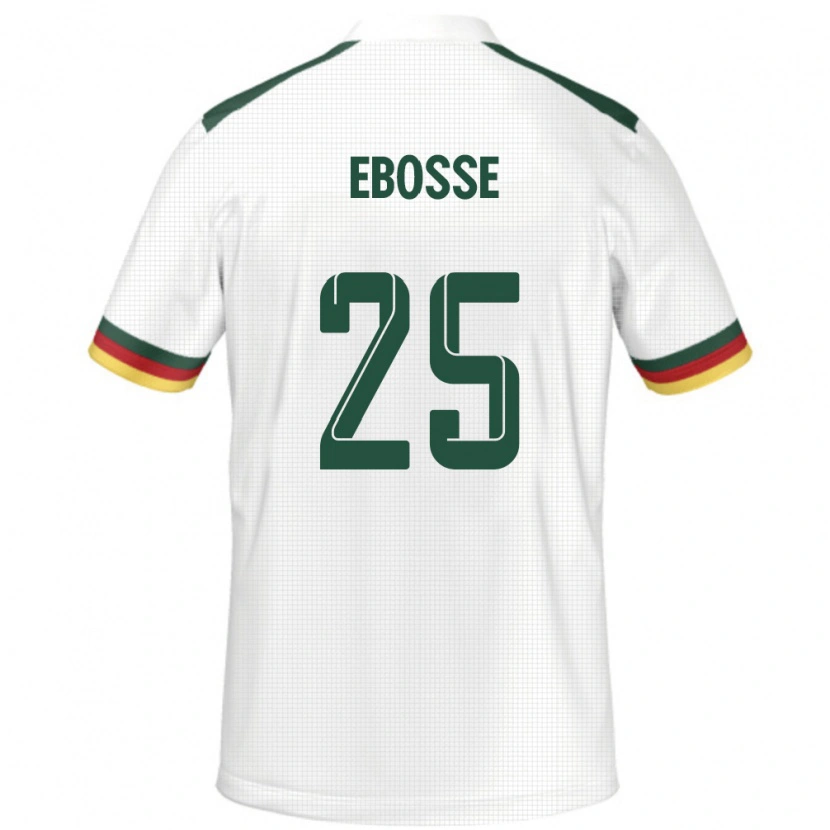 Danxen Heren Kameroen Enzo Ebosse #25 Wit Uitshirt Uittenue 24-26 T-Shirt