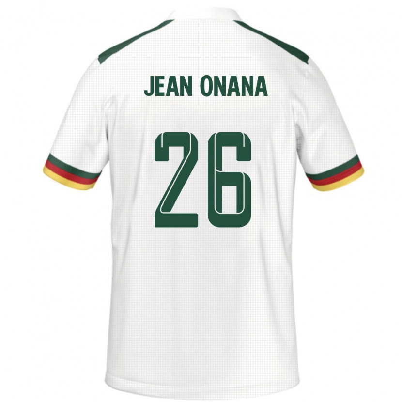 Danxen Heren Kameroen Jean Onana #26 Wit Uitshirt Uittenue 24-26 T-Shirt