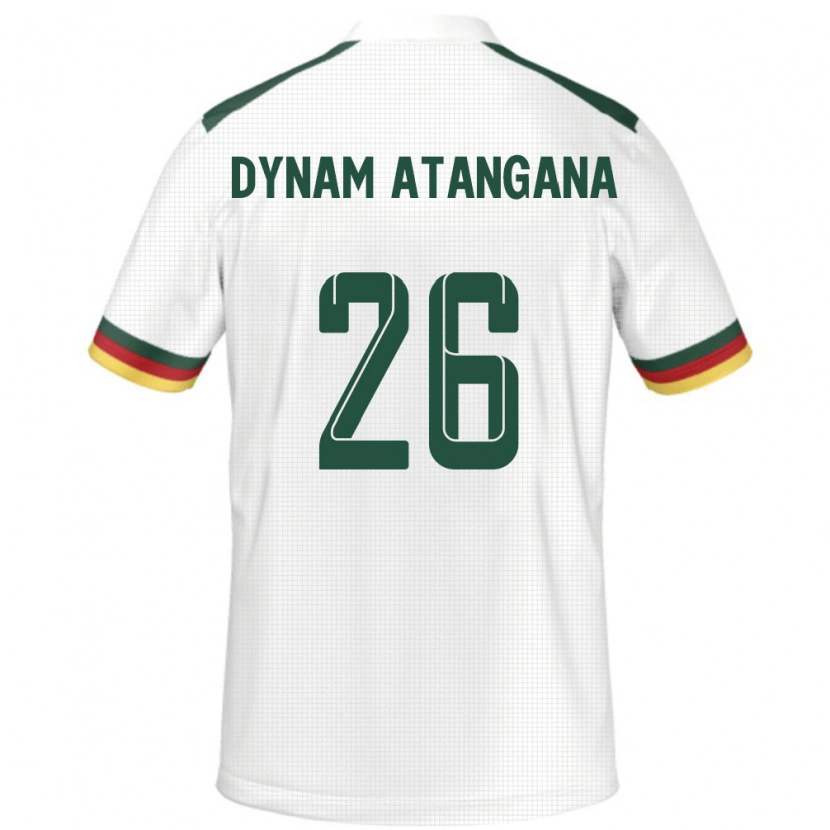 Danxen Heren Kameroen Marc Dynam Atangana #26 Wit Uitshirt Uittenue 24-26 T-Shirt