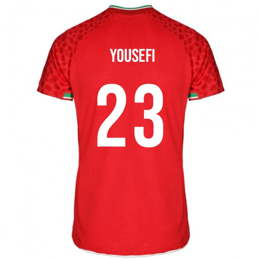 Danxen Heren Iran Aria Yousefi #23 Rood Uitshirt Uittenue 24-26 T-Shirt
