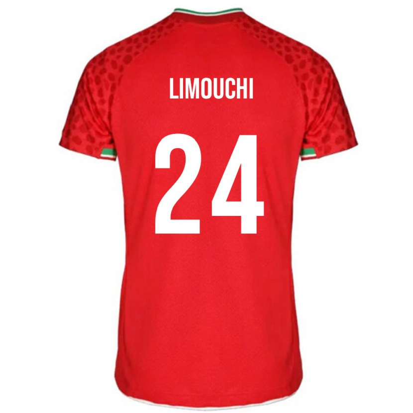 Danxen Heren Iran Mehdi Limouchi #24 Rood Uitshirt Uittenue 24-26 T-Shirt
