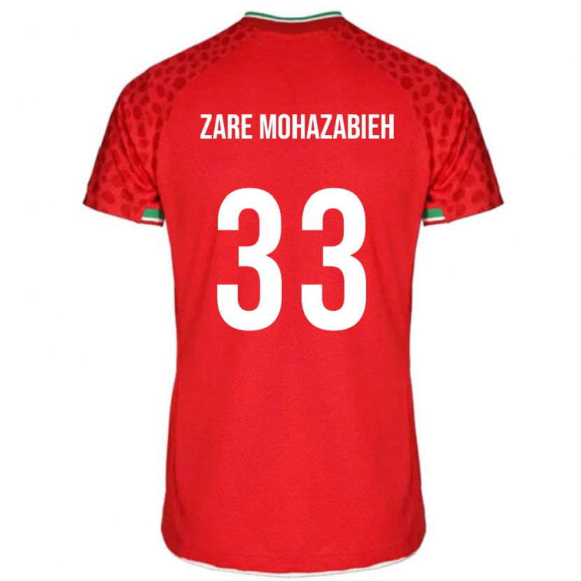 Danxen Heren Iran Mehdi Zare Mohazabieh #33 Rood Uitshirt Uittenue 24-26 T-Shirt