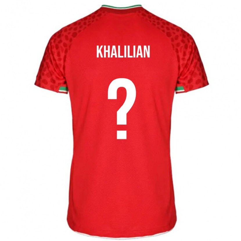 Danxen Heren Iran Abolfazl Khalilian #0 Rood Uitshirt Uittenue 24-26 T-Shirt