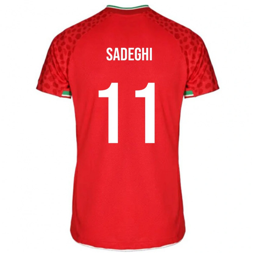 Danxen Heren Iran Mahan Sadeghi #11 Rood Uitshirt Uittenue 24-26 T-Shirt