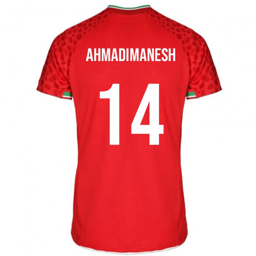 Danxen Heren Iran Iliya Ahmadimanesh #14 Rood Uitshirt Uittenue 24-26 T-Shirt