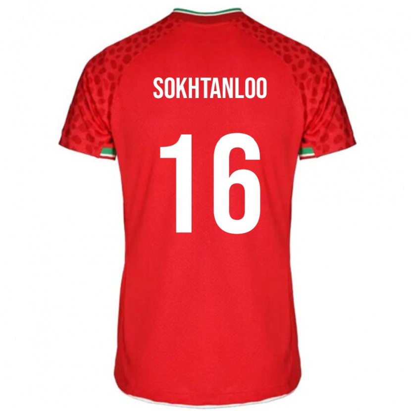 Danxen Heren Iran Abolfazl Sokhtanloo #16 Rood Uitshirt Uittenue 24-26 T-Shirt