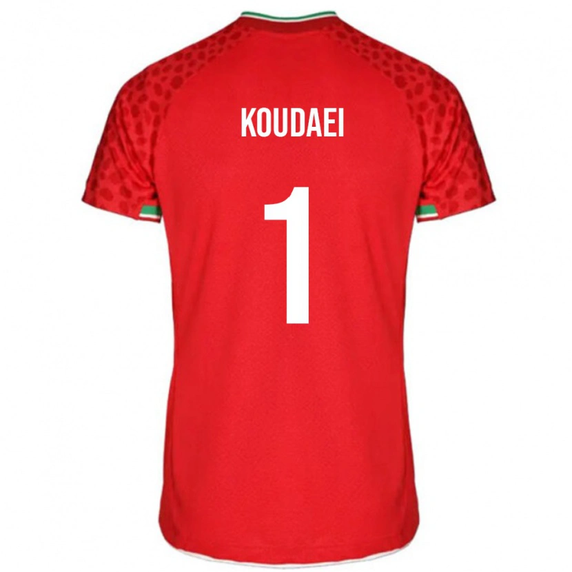 Danxen Heren Iran Zohreh Koudaei #1 Rood Uitshirt Uittenue 24-26 T-Shirt