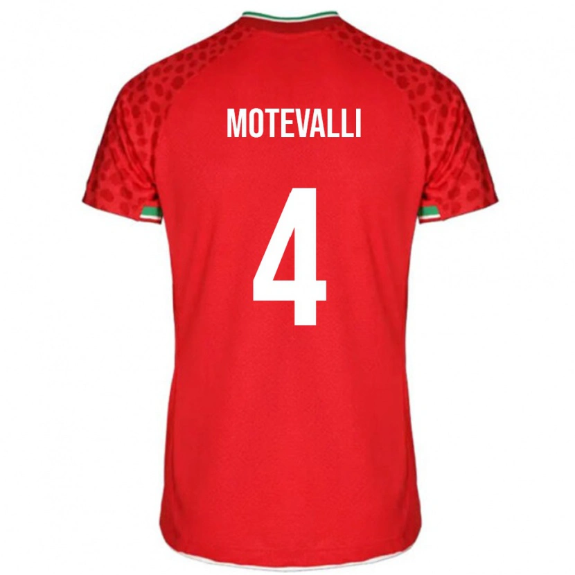 Danxen Heren Iran Melika Motevalli #4 Rood Uitshirt Uittenue 24-26 T-Shirt