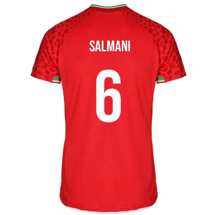 Danxen Heren Iran Yasin Salmani #6 Rood Uitshirt Uittenue 24-26 T-Shirt