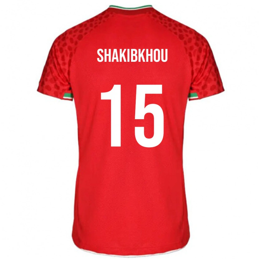 Danxen Heren Iran Mohammadreza Shakibkhou #15 Rood Uitshirt Uittenue 24-26 T-Shirt