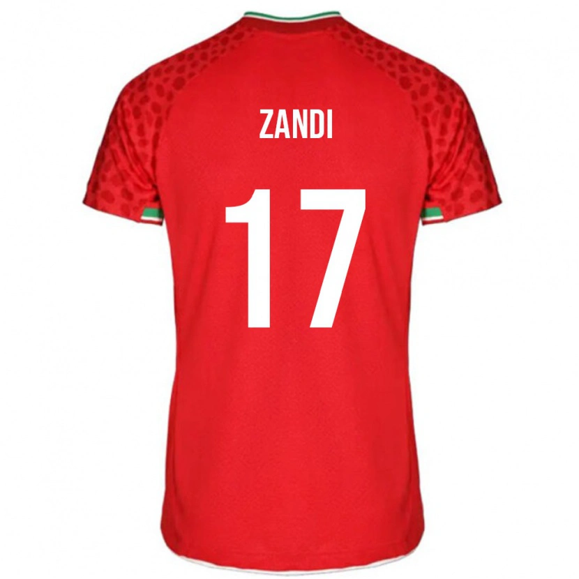 Danxen Heren Iran Negin Zandi #17 Rood Uitshirt Uittenue 24-26 T-Shirt