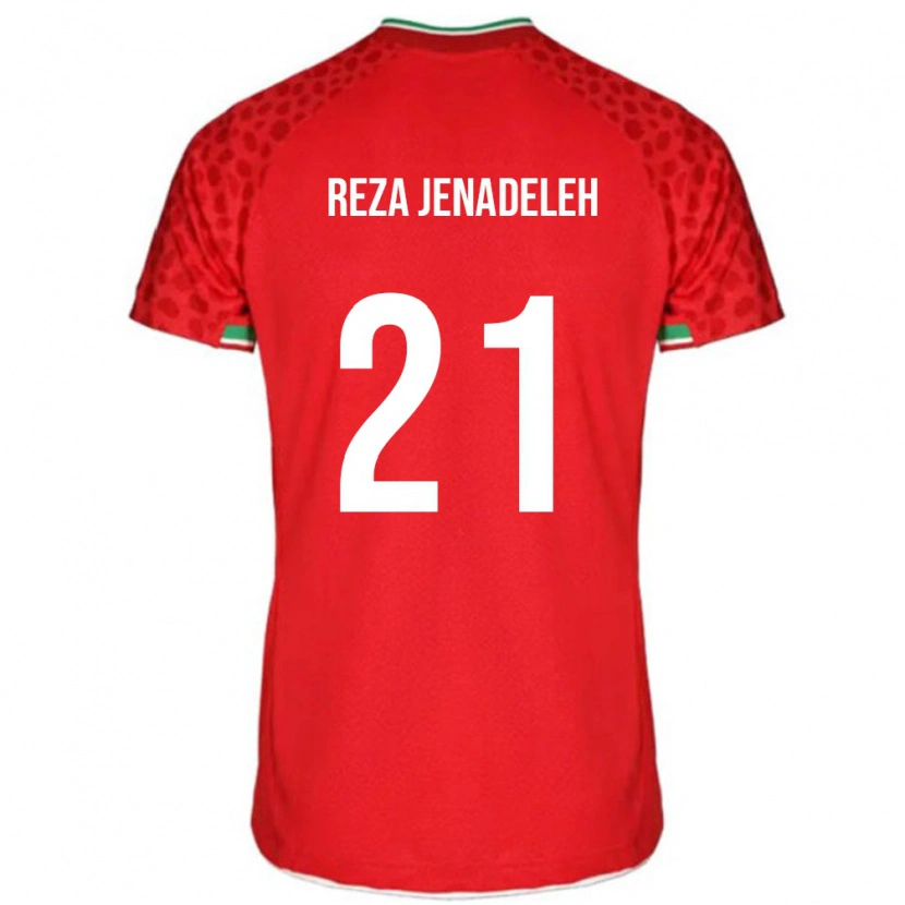 Danxen Heren Iran Ahmad Reza Jenadeleh #21 Rood Uitshirt Uittenue 24-26 T-Shirt
