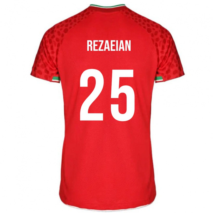 Danxen Heren Iran Ramin Rezaeian #25 Rood Uitshirt Uittenue 24-26 T-Shirt