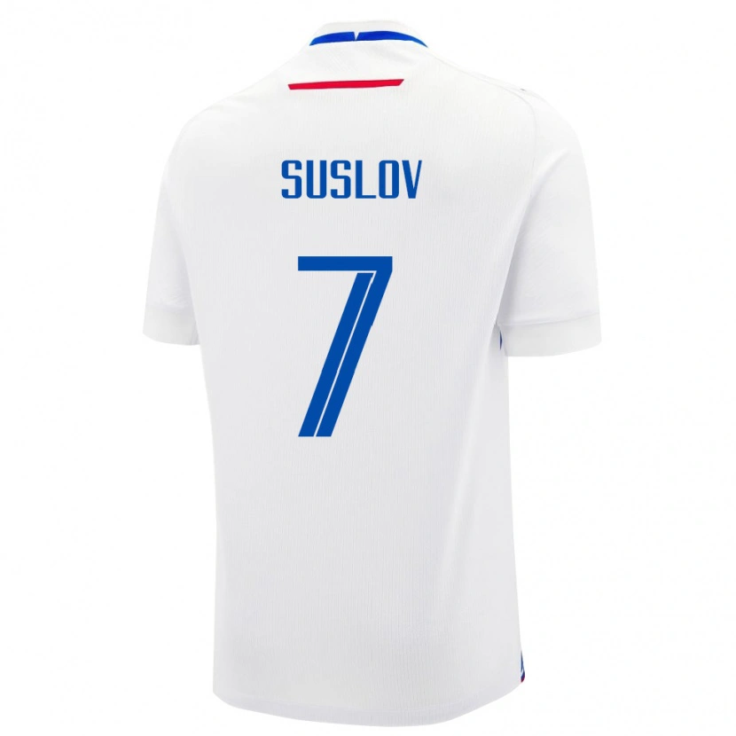 Danxen Heren Slowakije Tomas Suslov #7 Wit Uitshirt Uittenue 24-26 T-Shirt