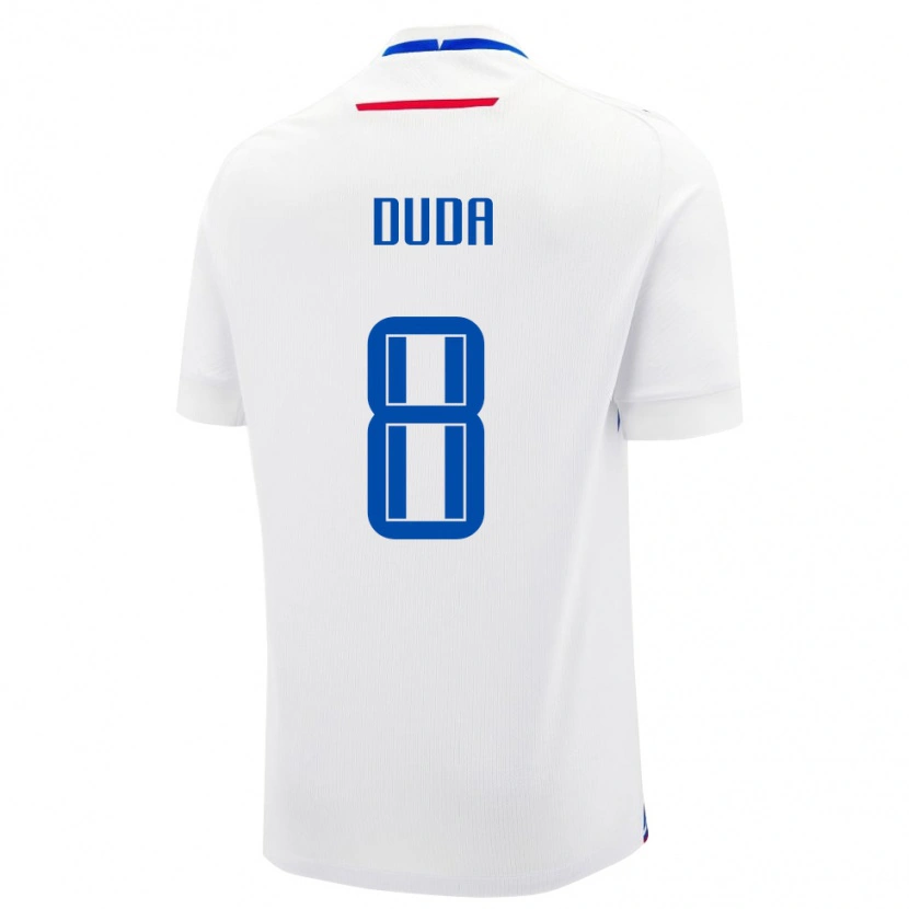 Danxen Heren Slowakije Ondrej Duda #8 Wit Uitshirt Uittenue 24-26 T-Shirt
