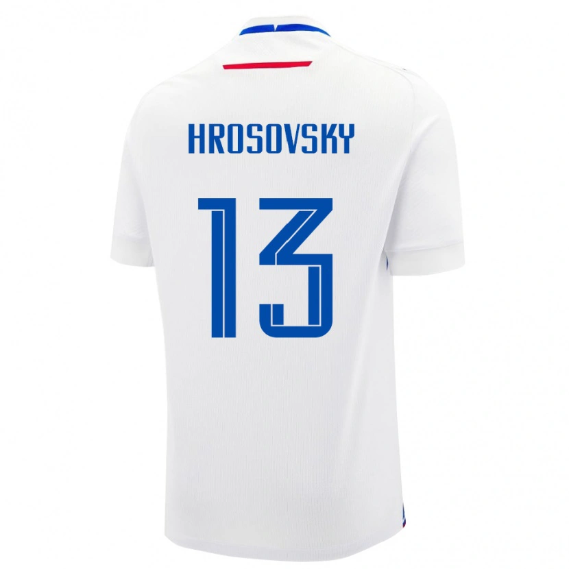 Danxen Heren Slowakije Patrik Hrosovsky #13 Wit Uitshirt Uittenue 24-26 T-Shirt