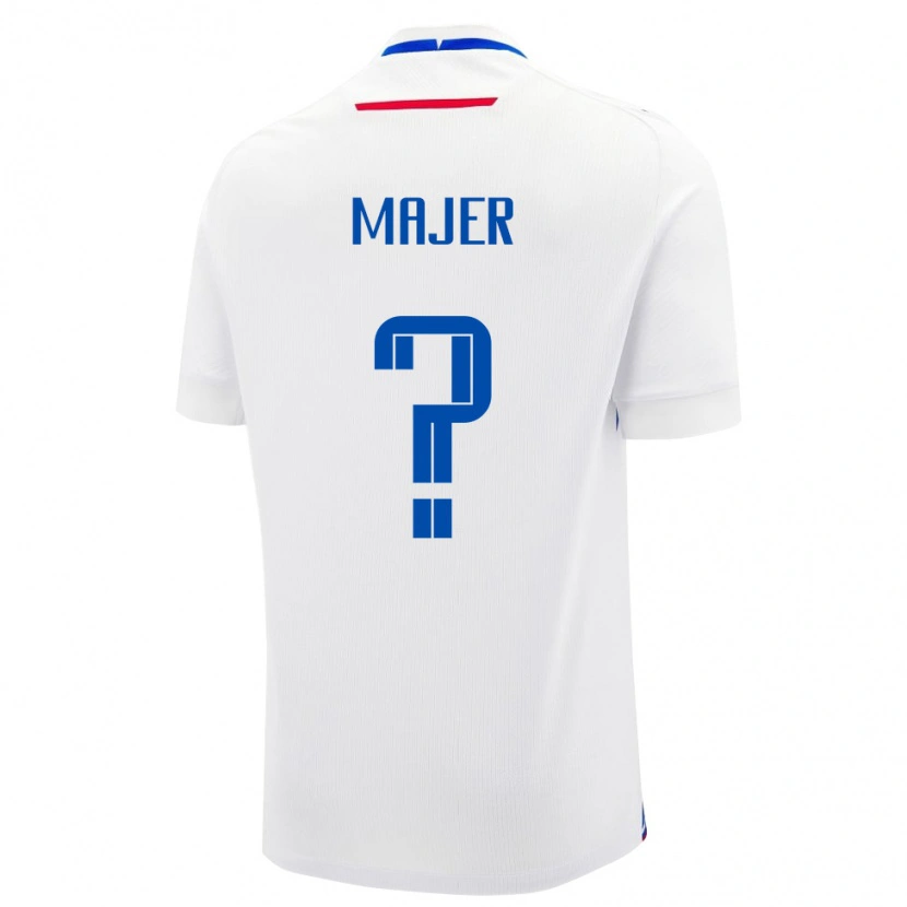 Danxen Heren Slowakije Jakub Majer #0 Wit Uitshirt Uittenue 24-26 T-Shirt