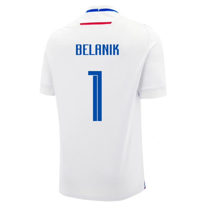 Danxen Heren Slowakije Samuel Belanik #1 Wit Uitshirt Uittenue 24-26 T-Shirt
