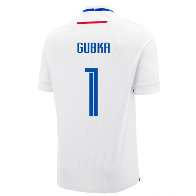 Danxen Heren Slowakije Tomas Gubka #1 Wit Uitshirt Uittenue 24-26 T-Shirt