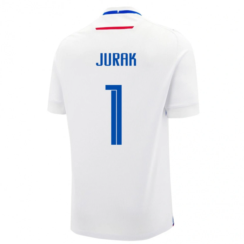 Danxen Heren Slowakije Marek Jurak #1 Wit Uitshirt Uittenue 24-26 T-Shirt