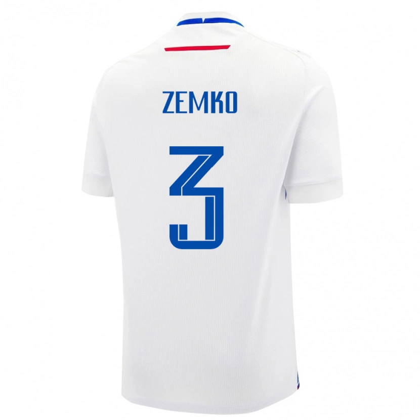 Danxen Heren Slowakije Tomas Zemko #3 Wit Uitshirt Uittenue 24-26 T-Shirt