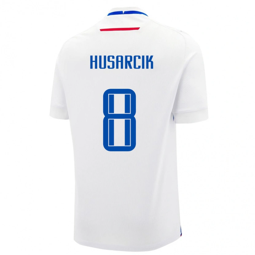 Danxen Heren Slowakije Tomas Husarcik #8 Wit Uitshirt Uittenue 24-26 T-Shirt