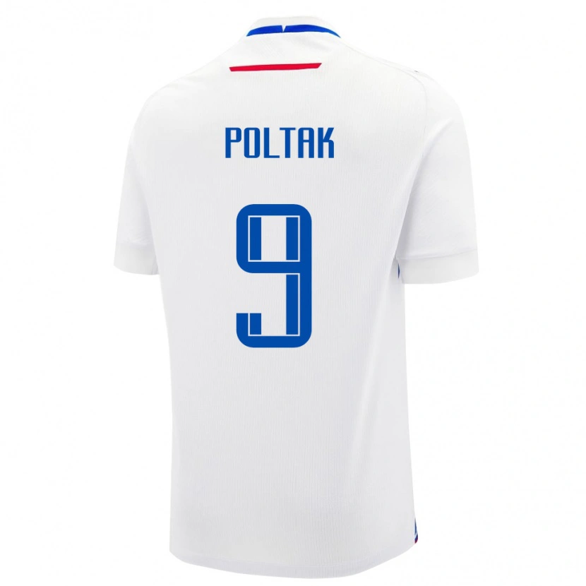 Danxen Heren Slowakije David Poltak #9 Wit Uitshirt Uittenue 24-26 T-Shirt