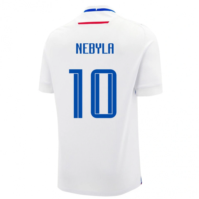 Danxen Heren Slowakije Sebastian Nebyla #10 Wit Uitshirt Uittenue 24-26 T-Shirt