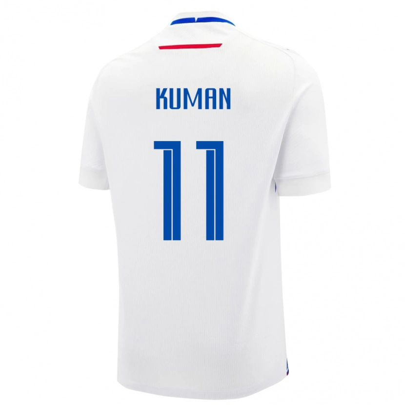 Danxen Heren Slowakije Lukas Kuman #11 Wit Uitshirt Uittenue 24-26 T-Shirt